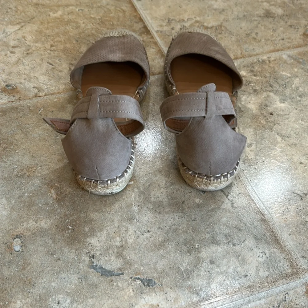A New Day Tan Espadrille Sandals with Ankle Strap